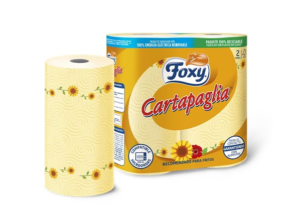 0983  FOXY PAPEL COCINA CARTAPAGLIA MAXI 2 ROLLOS 2 CAPAS