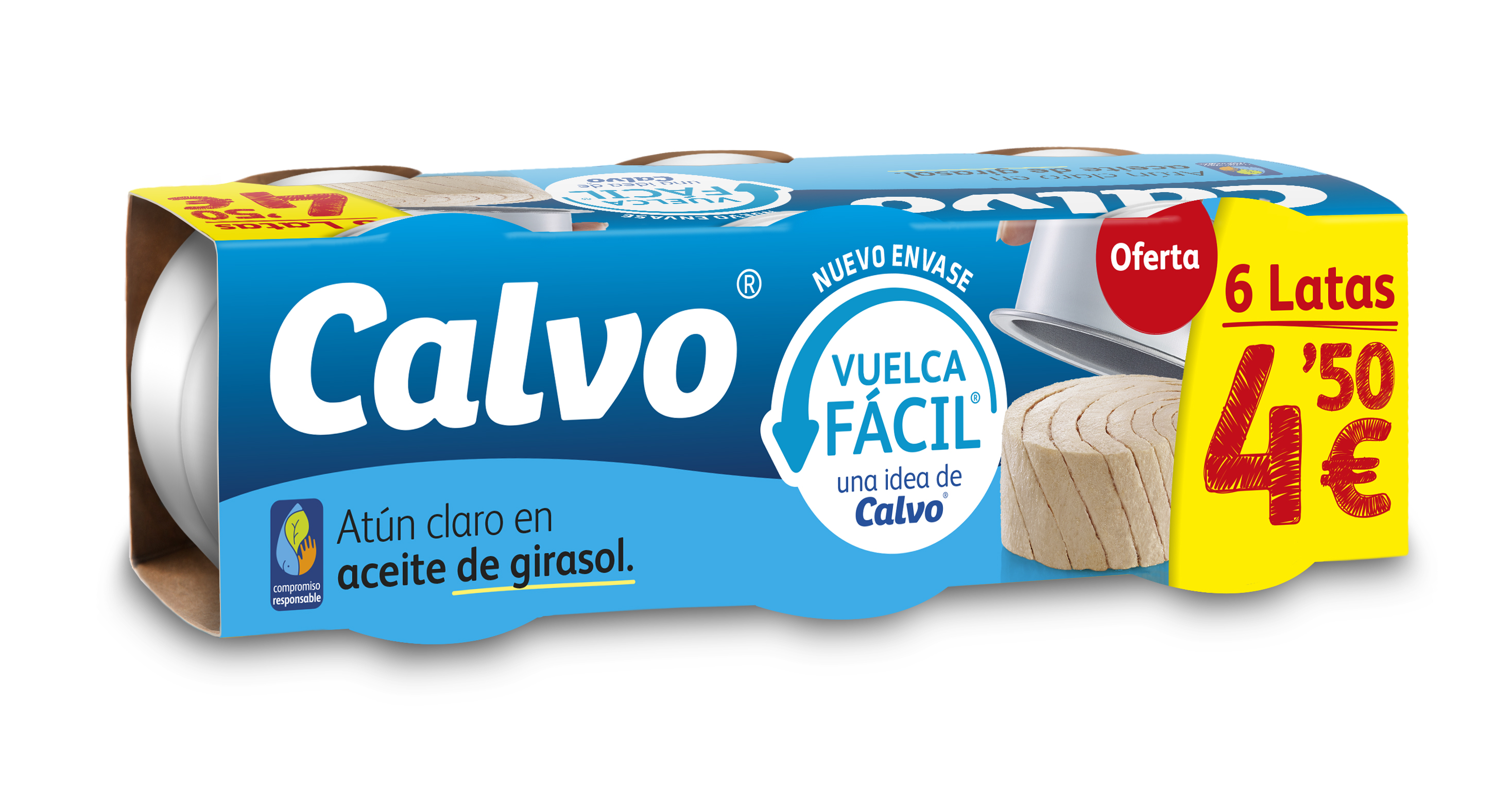 1023  CALVO ATUN CLARO ACEITE GIRASOL P-6 PVP 4,50? RP 65GR. RT21