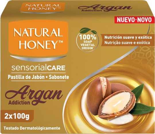 1162  NATURAL HONEY PASTILLA DE JABÓN ARGAN 2X100 GR.