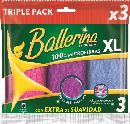 1184  BALLERINA BAYETA MICROFIBRA XL 3 UN