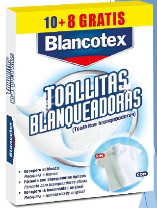 1203  BLANCOTEX TOALLITAS BLANQUEADORAS 10+8 UND