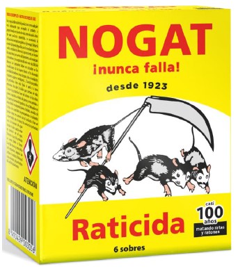 1221  NOGAT RATICIDA ESTUCHE 6 SOBRES 10 GR