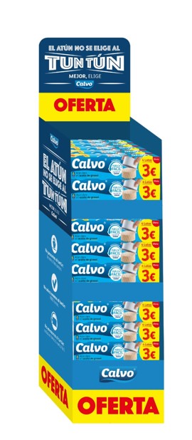 1279  CALVO ATUN CLARO ACEITE DE GIRASOL P-4 PVP 3? RP 65 GR. BOX 1/4 80 UND.