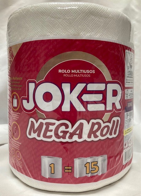 1285  JOKER PAPEL COCINA MEGA ROLLO 1R. 2C. MULTIUSOS 1=15